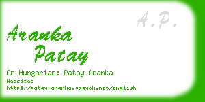 aranka patay business card
